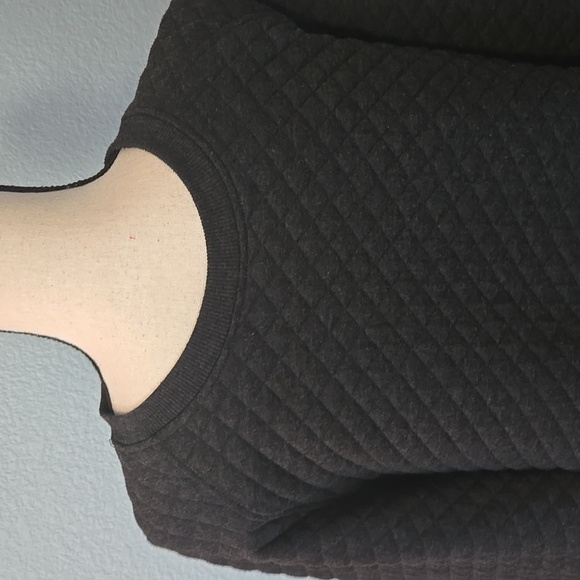 CNQR Knitwear Mens Quilted Sweatshirt In Black sz Large Streetwear Sportwear - Picture 2 of 13